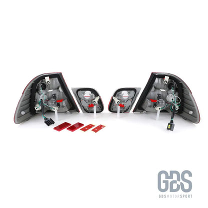 Feux arrières look phase 2 pour bmw série 3 e46 berline 1 de 1998/2001 - arriere