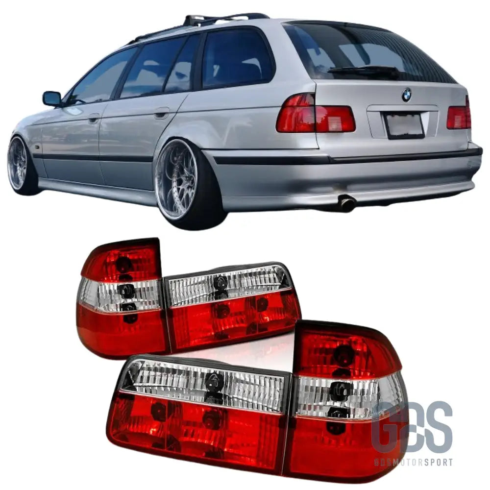 Feux arrières look phase 2 cristal pour bmw e39 touring 1 — 1997-2000 - arriere