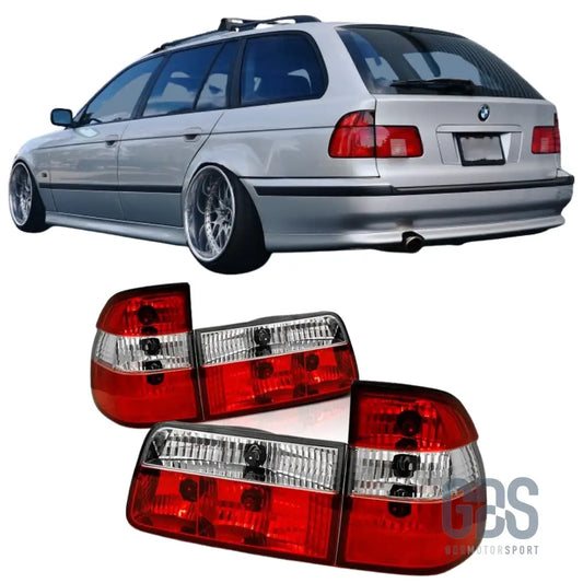 Feux arrières look phase 2 cristal pour bmw e39 touring 1 — 1997-2000 - arriere