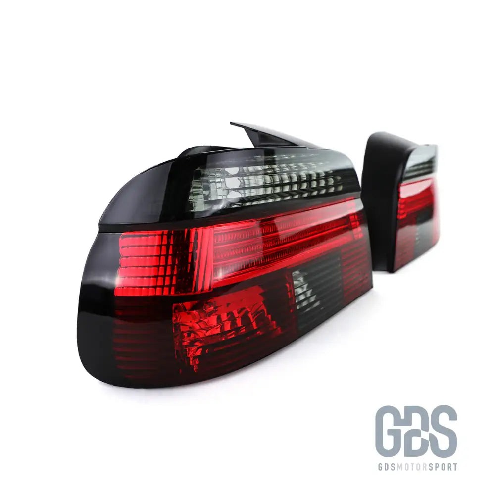Feux arrières look phase 2 cristal fume noir pour bmw e39 berline 1995-2000 - arriere