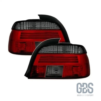Feux arrières look phase 2 cristal fume noir pour bmw e39 berline 1995-2000 - arriere
