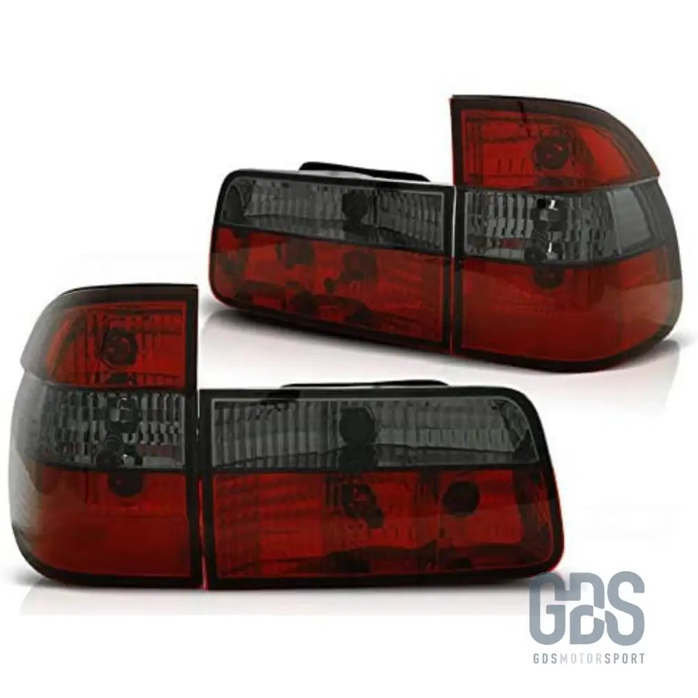 Feux arrières look phase 2 fumé noir pour bmw e39 touring 1 — 1997-2000 - arriere