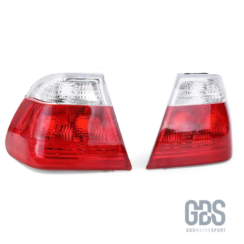 Feux arrières rouge blanc pour bmw série 3 e46 berline phase 1 1998 à 2001 - arriere