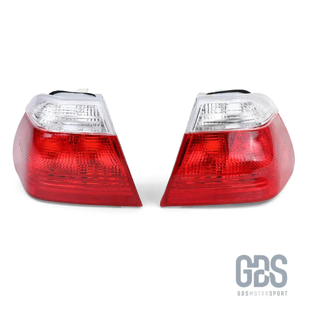 Feux arrières rouge blanc pour bmw série 3 e46 berline phase 1 1998 à 2001 - arriere