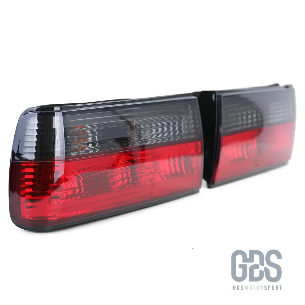Feux arrières rouge fumé noir pour bmw e30 phase 2 (1987-1994) - arriere