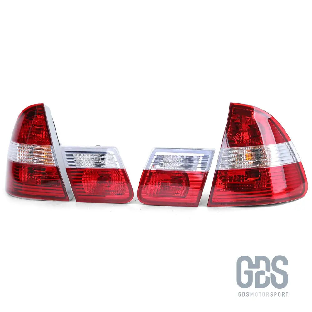 Feux arrières type phase 2 rouge cristal transparent bmw série 3 e46 touring 1998/2005 - arriere