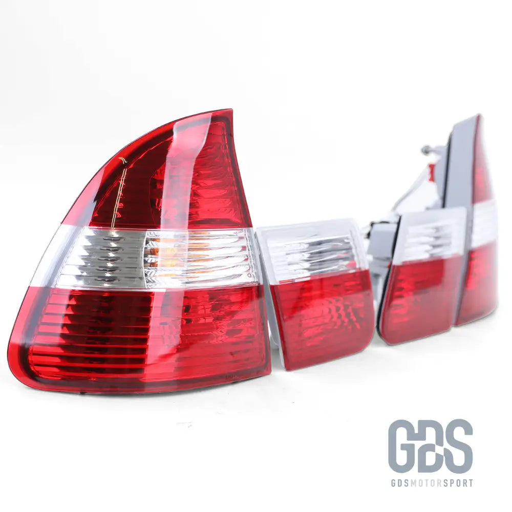 Feux arrières type phase 2 rouge cristal transparent bmw série 3 e46 touring 1998/2005 - arriere