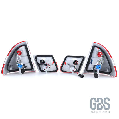 Feux arrières type phase 2 rouge cristal transparent bmw série 3 e46 touring 1998/2005 - arriere