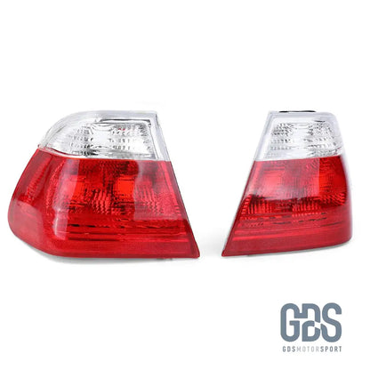 Feux arrières Rouge Blanc pour BMW E46 Berline Phase 1 1998 à 2001 - PHARES FEUX - GDS Motorsport