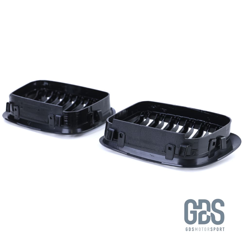 2 Grilles de calandre Double Lame NOIR BRILLANT BMW serie 3 E46 PH1 1998 a 2001 BERLINE / TOURING - Calandres - GDS Motorsport