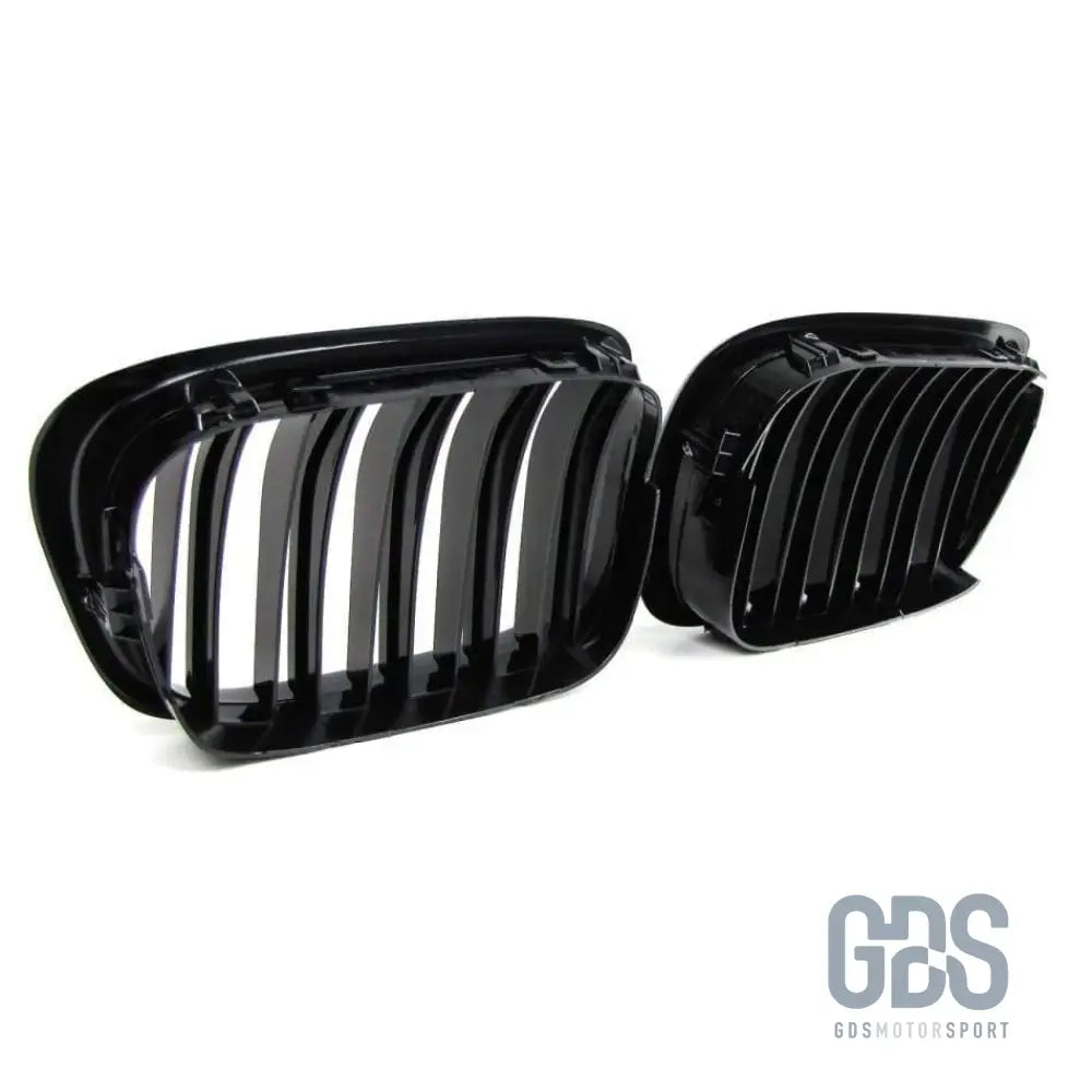 Grilles de calandre double barrette noir brillant bmw serie 5 e39 look m5 - calandres