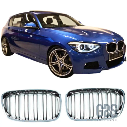 Grilles de calandre double lame chrome et noir bmw série 1 f20 f21 phase pre-lci - calandres