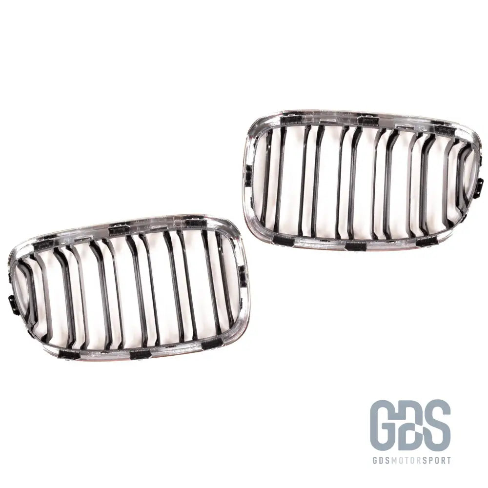 Grilles de calandre double lame chrome et noir bmw série 1 f20 f21 phase pre-lci - calandres