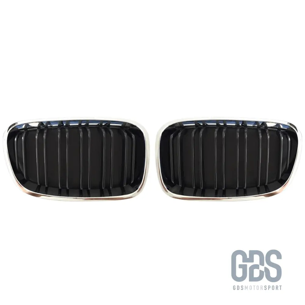 Grilles de calandre double lame chrome et noir bmw série 1 f20 f21 phase pre-lci - calandres