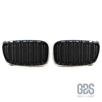Grilles de calandre double lame chrome et noir bmw série 1 f20 f21 phase pre-lci - calandres
