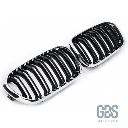 Grilles de calandre double lame chrome et noir bmw série 1 f20 f21 phase 2 lci - calandres