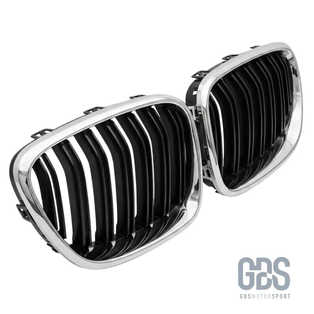 Grilles de calandre double lame contour chrome pour bmw série 2 f22 f23 - calandres