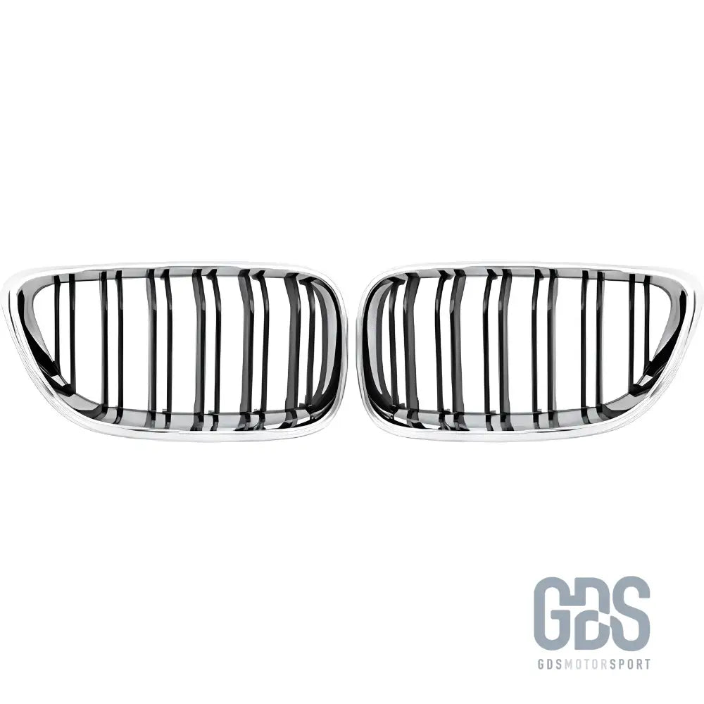Grilles de calandre double lame contour chrome pour bmw série 2 f22 f23 - calandres