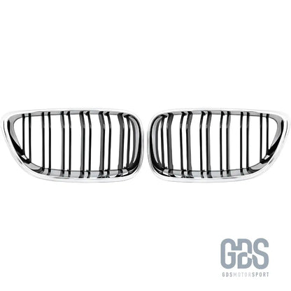 Grilles de calandre double lame contour chrome pour bmw série 2 f22 f23 - calandres