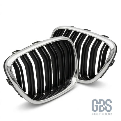 Grilles de calandre double lame contour chrome pour bmw série 2 f22 f23 - calandres