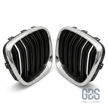 Grilles de calandre double lame contour chrome pour bmw série 2 f22 f23 - calandres