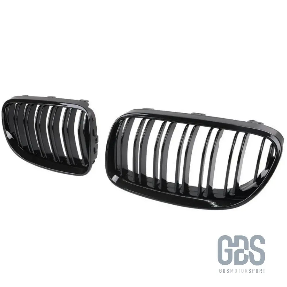 Grilles de calandre double lame look m4 bmw série 3 e92 e93 phase 2 lci noir brillant - calandres