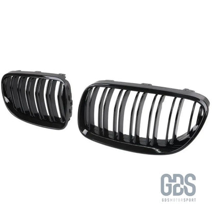 Grilles de calandre double lame look m4 bmw série 3 e92 e93 phase 2 lci noir brillant - calandres