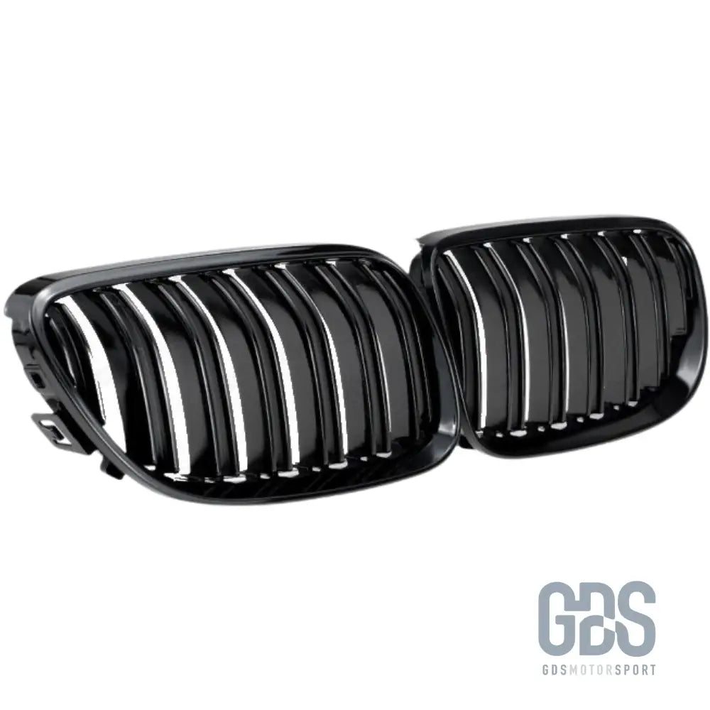 Grilles de calandre double lame look m4 bmw série 3 e92 e93 phase 2 lci noir brillant - calandres