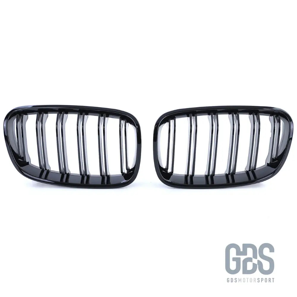 Grilles de calandre double lame noir brillant bmw série 1 f20 f21 phase pre-lci - calandres