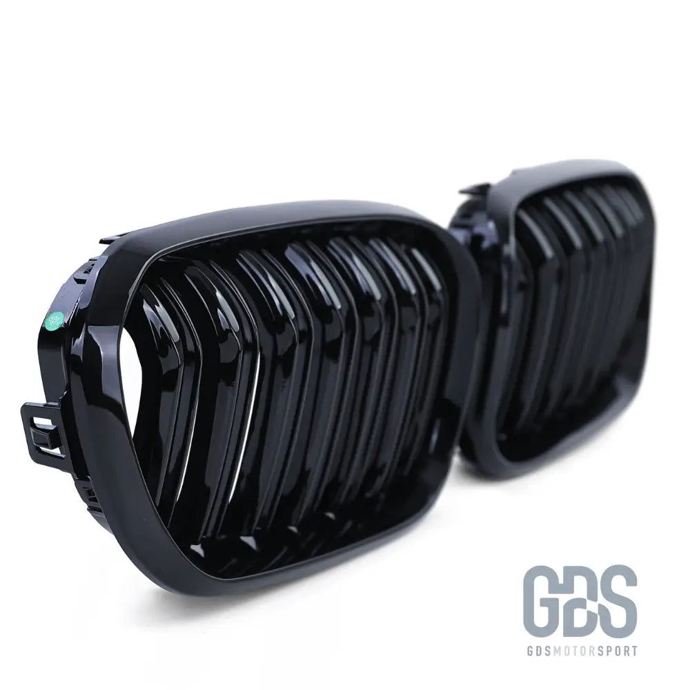 Grilles de calandre double lame noir brillant bmw série 1 f20 f21 phase 2 lci - calandres