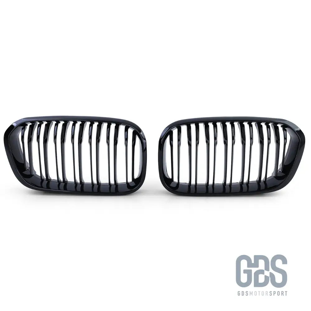 Grilles de calandre double lame noir brillant bmw série 1 f20 f21 phase 2 lci - calandres
