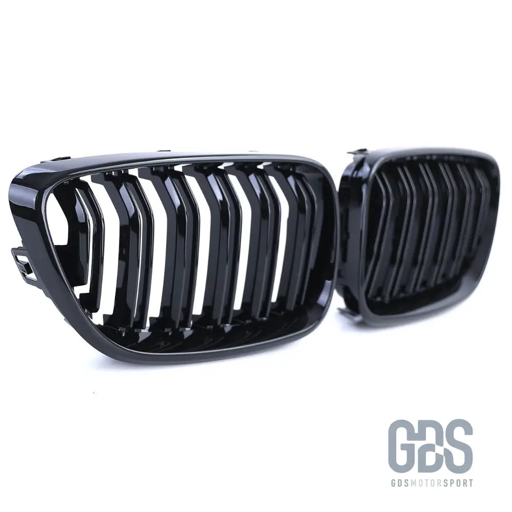 Grilles de calandre double lame noir brillant pour bmw série 2 f22 f23 - calandres