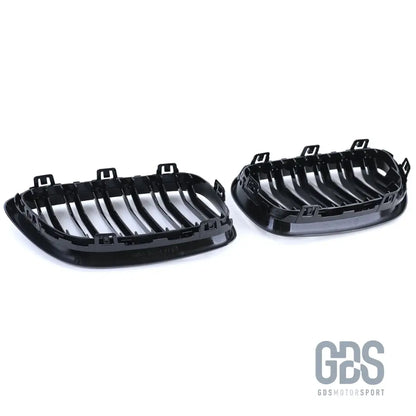 Grilles de calandre double lame noir brillant pour bmw série 2 f22 f23 - calandres