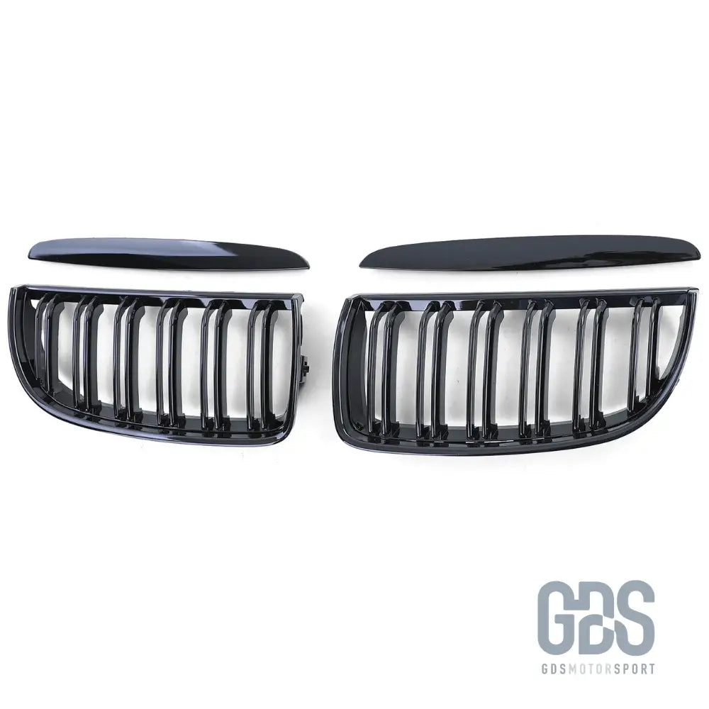 Grilles de calandre double lame noir brillant bmw série 3 e90 e91 phase 1 - calandres