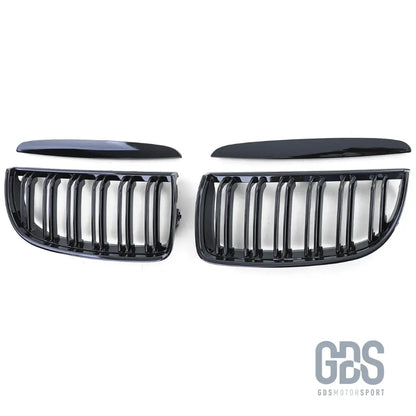Grilles de calandre double lame noir brillant bmw série 3 e90 e91 phase 1 - calandres