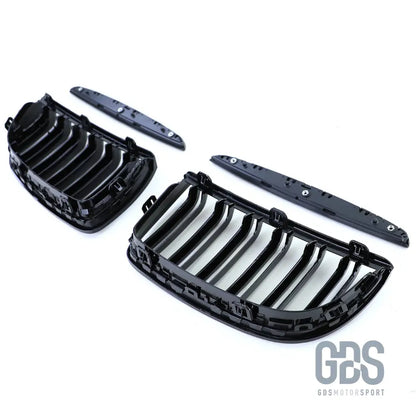 Grilles de calandre double lame noir brillant bmw série 3 e90 e91 phase 1 - calandres