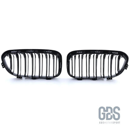 Grilles de calandre double lame noir brillant slim design bmw série 1 f20 f21 phase 2 lci - calandres