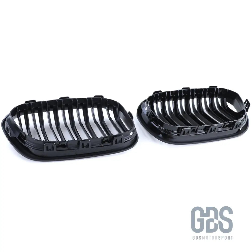 Grilles de calandre double lame noir brillant slim design bmw série 1 f20 f21 phase 2 lci - calandres