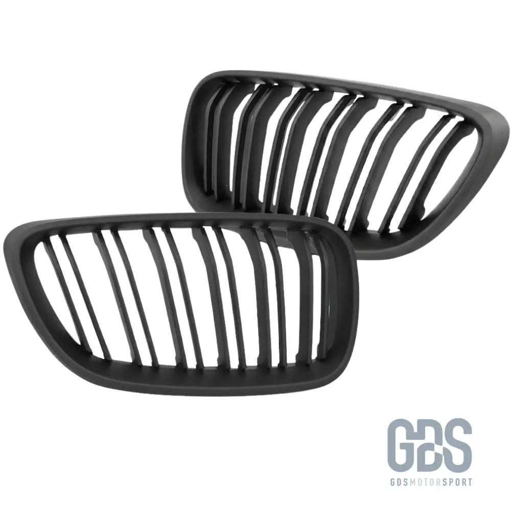 Grilles de calandre double lame noir mat pour bmw série 2 f22 f23 - calandres