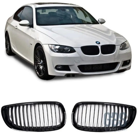 Grilles de calandre lame simple look m performance bmw série 3 e92 e93 phase 1 noir brillant - calandres
