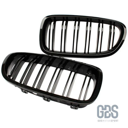 Grilles de calandre look m5 double lame noir brillant pour bmw série 5 f10 & f11 - calandres