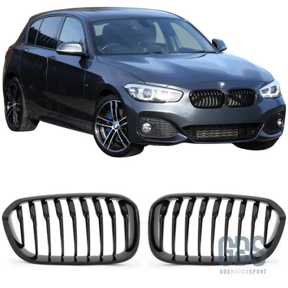 Grilles de calandre noir brillant bmw série 1 f20 f21 phase 2 lci - calandres