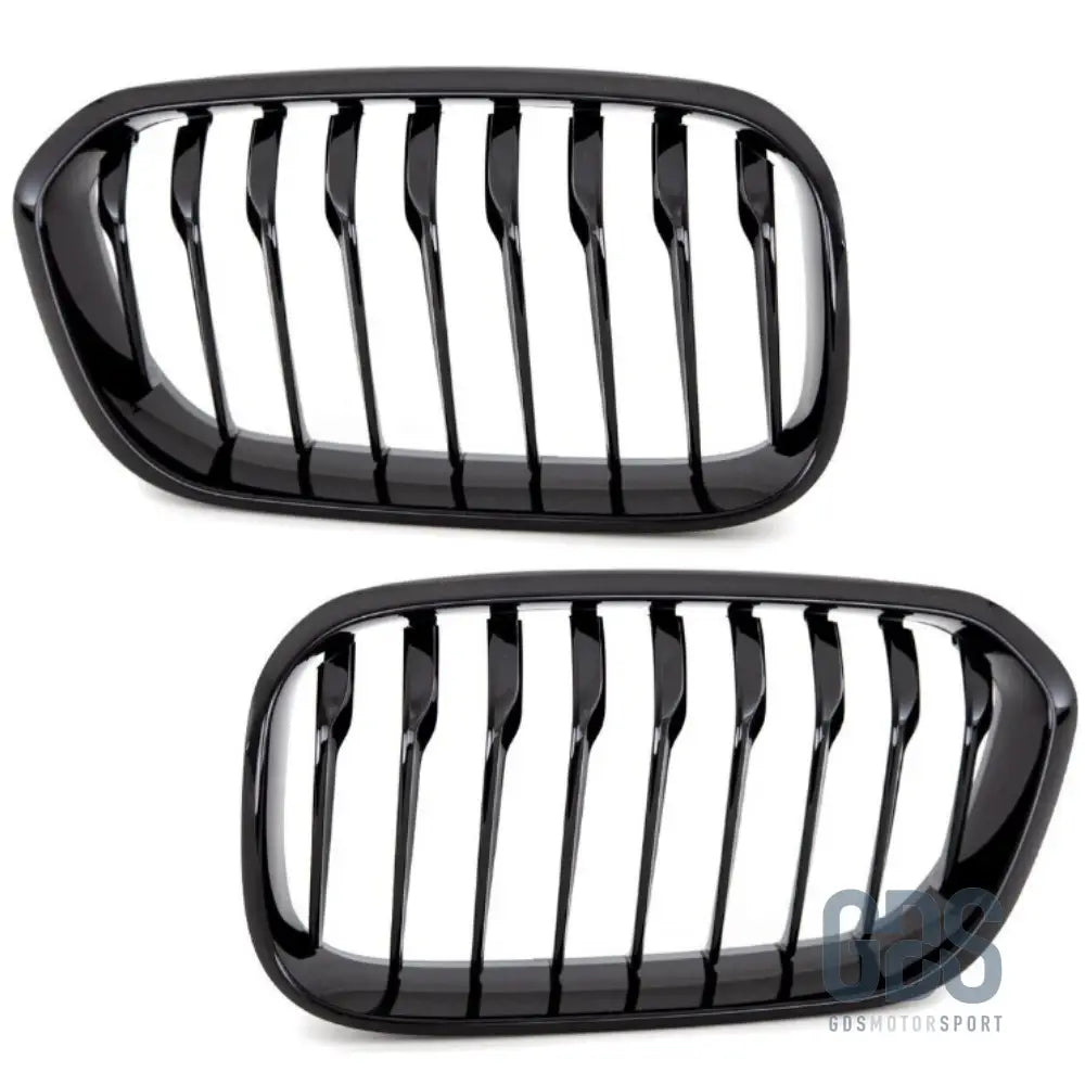 Grilles de calandre noir brillant bmw série 1 f20 f21 phase 2 lci - calandres