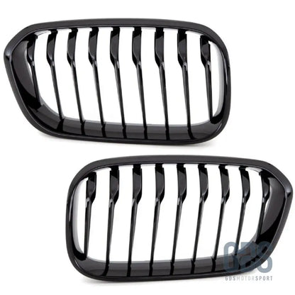 Grilles de calandre noir brillant bmw série 1 f20 f21 phase 2 lci - calandres