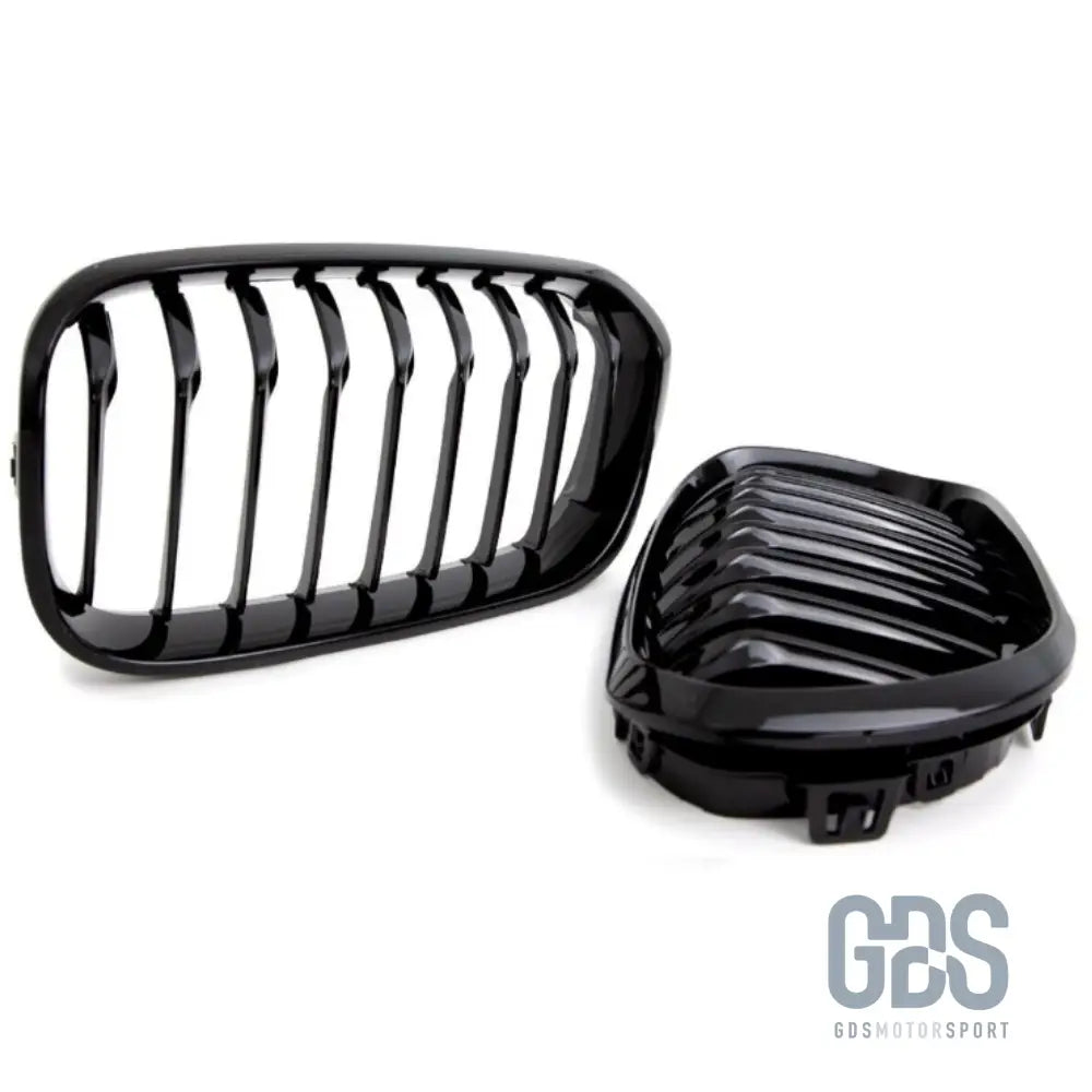 Grilles de calandre noir brillant bmw série 1 f20 f21 phase 2 lci - calandres