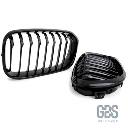 Grilles de calandre noir brillant bmw série 1 f20 f21 phase 2 lci - calandres