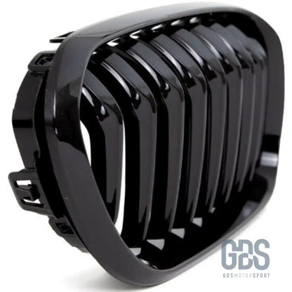 Grilles de calandre noir brillant bmw série 1 f20 f21 phase 2 lci - calandres