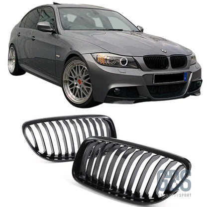 Grilles de calandre noir brillant bmw série 3 e90 e91 phase 2 lci - calandres