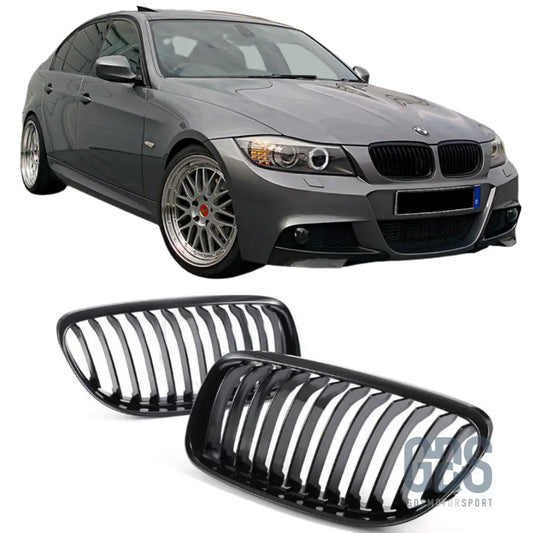 Grilles de calandre noir brillant bmw série 3 e90 e91 phase 2 lci - calandres