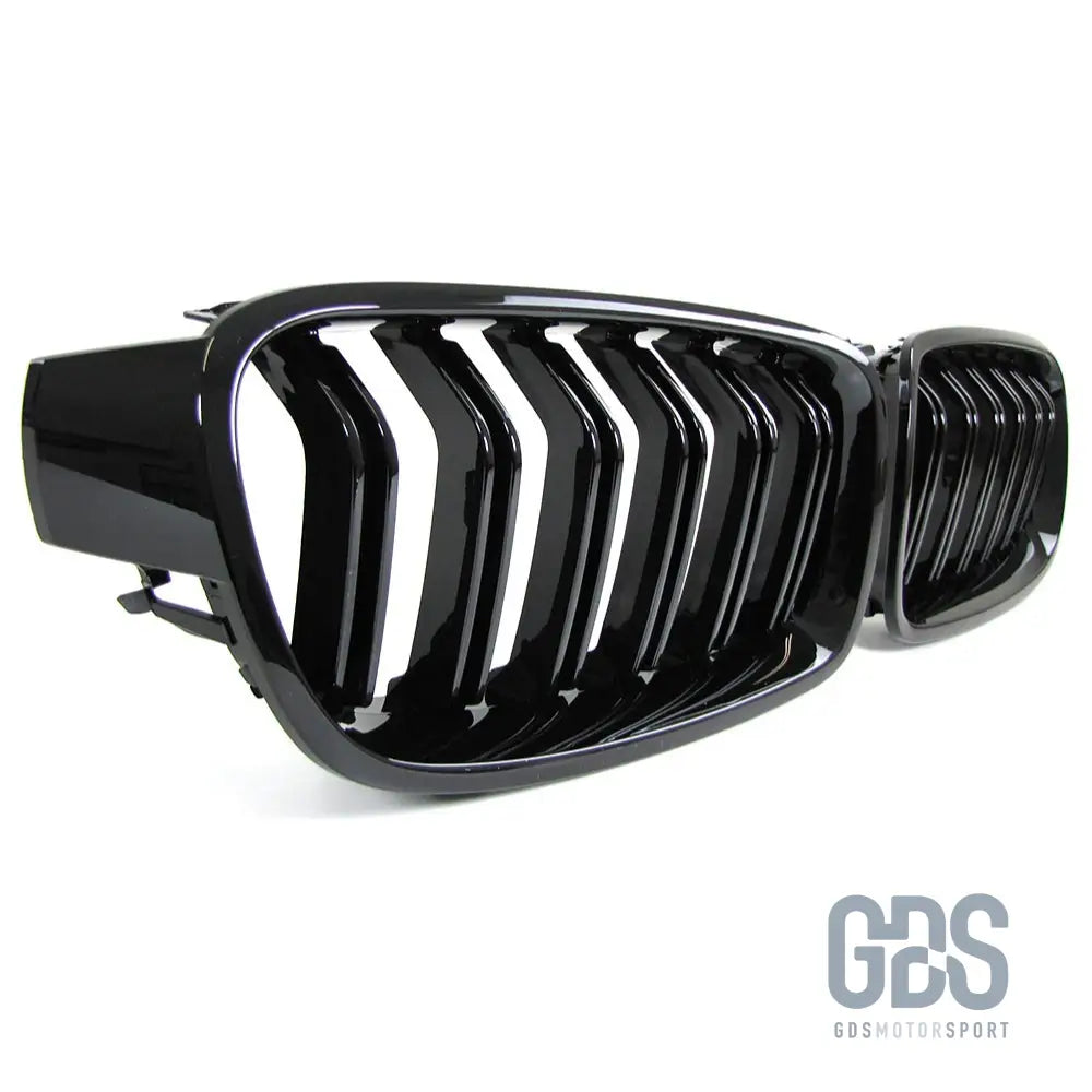 Grilles de calandre noir brillant double lame look m3 bmw f30 f31 - calandres